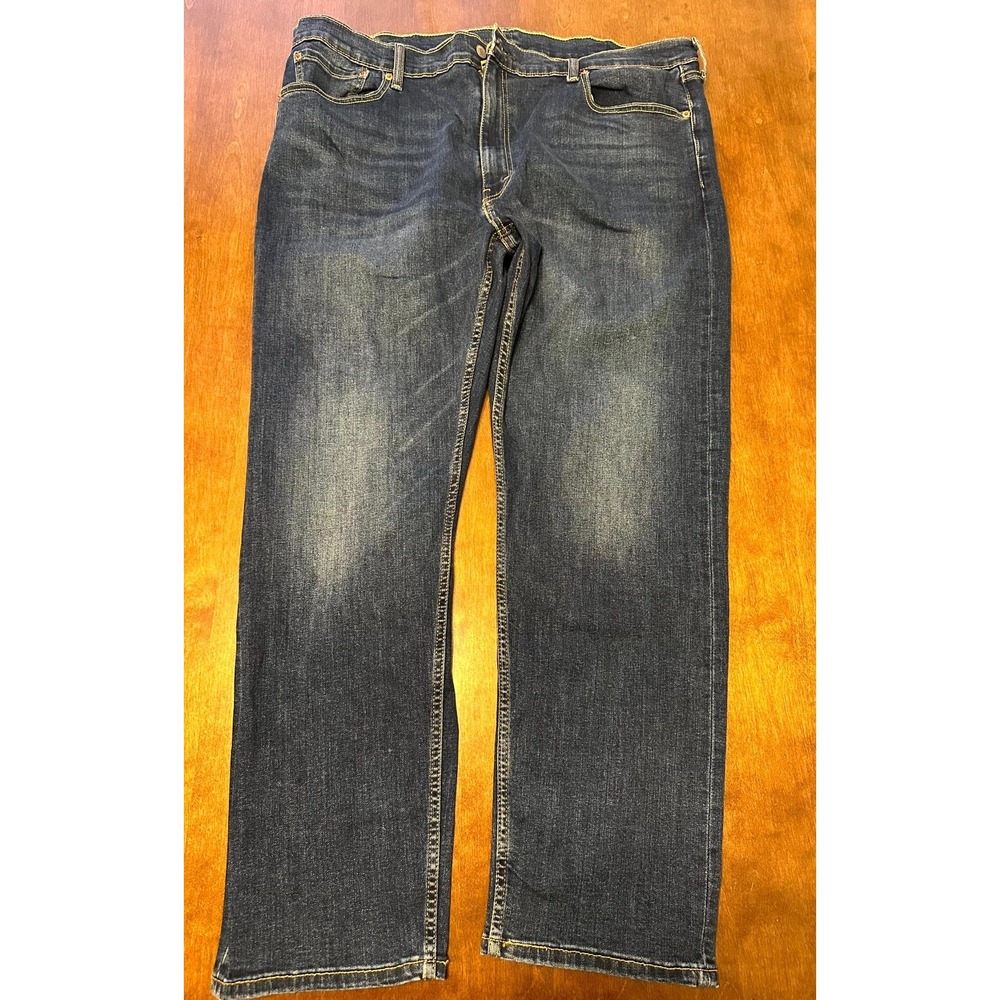 Levi's 502 Jeans Mens 42x32 Blue Cotton Denim High Rise Medium Wash Straight Leg